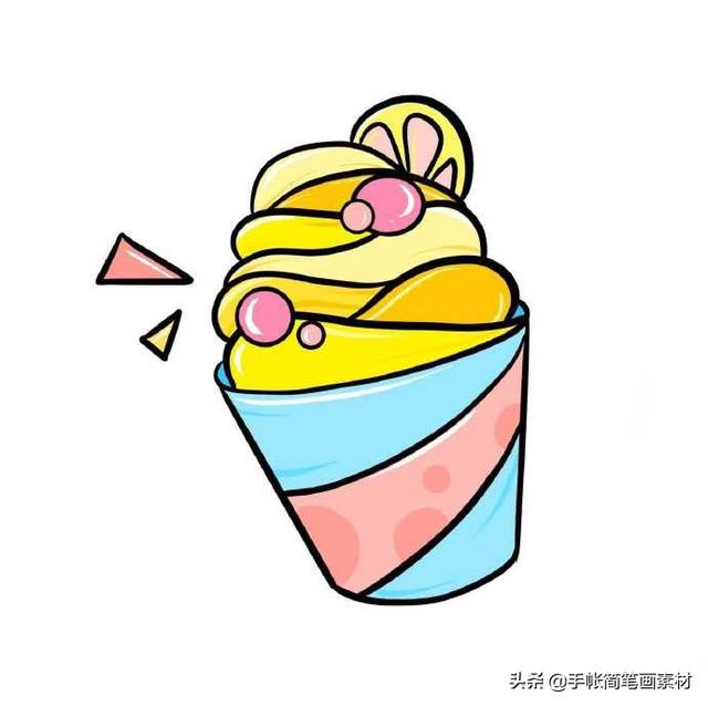 夏日小甜点简笔画「心」，清爽一下-4.jpg