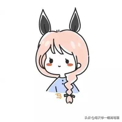 十二生肖头像，可爱简笔画简约男生女生团头-7.jpg