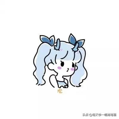 十二生肖头像，可爱简笔画简约男生女生团头-5.jpg