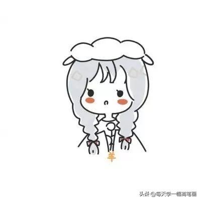 十二生肖头像，可爱简笔画简约男生女生团头-8.jpg