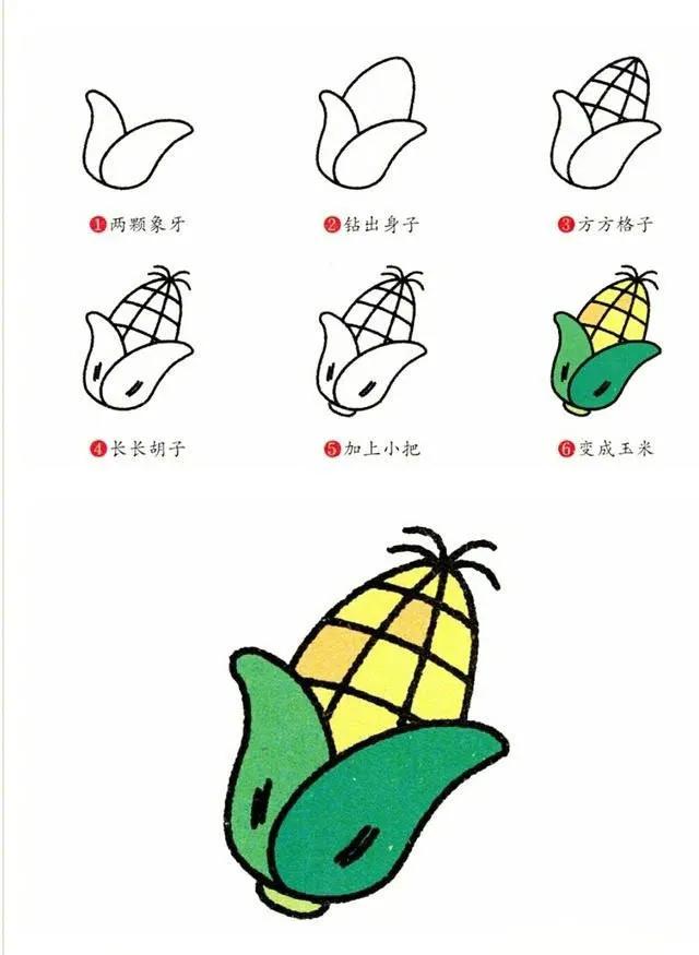 亲子绘画蔬菜简笔画教程，孩子学习的好资料-8.jpg