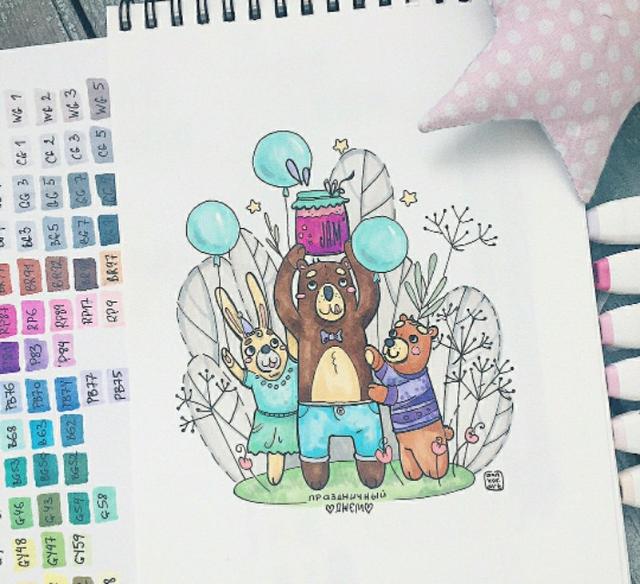 要想画可爱的小动物简笔画，试一下马克笔上色，给你新灵感！-4.jpg