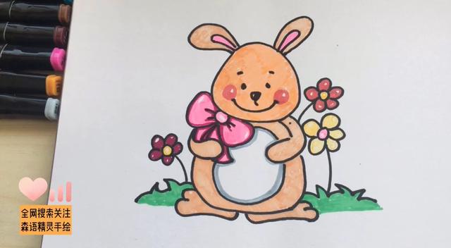 简笔画小兔子的画法，绘画步骤非常详细的图文教程，给孩子收好-11.jpg