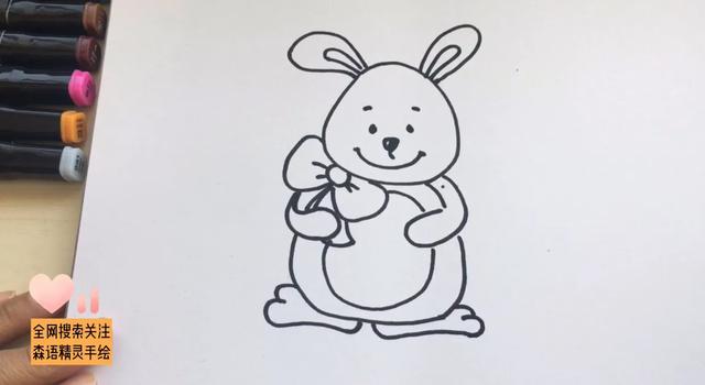简笔画小兔子的画法，绘画步骤非常详细的图文教程，给孩子收好-7.jpg