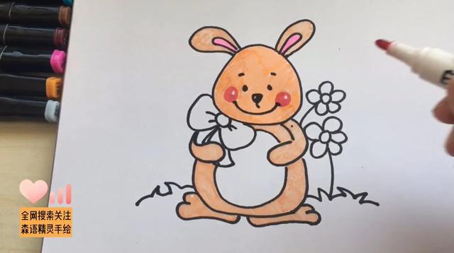 简笔画小兔子的画法，绘画步骤非常详细的图文教程，给孩子收好-9.jpg