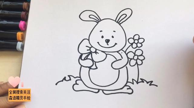 简笔画小兔子的画法，绘画步骤非常详细的图文教程，给孩子收好-8.jpg
