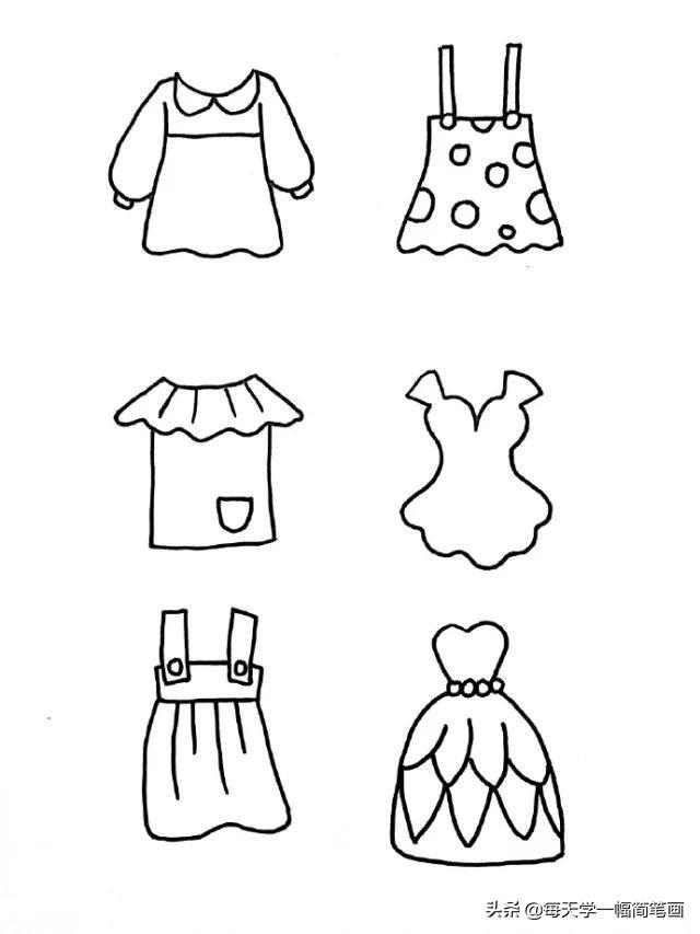 每天学一幅简笔画--各种衣服配饰简笔画画法大全-21.jpg
