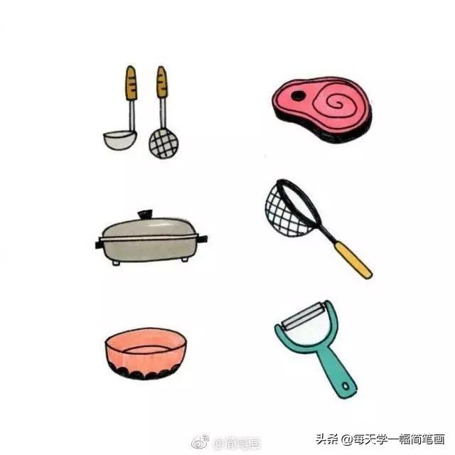简笔画精品合集！一大波衣服类和厨具类简笔画大全-9.jpg