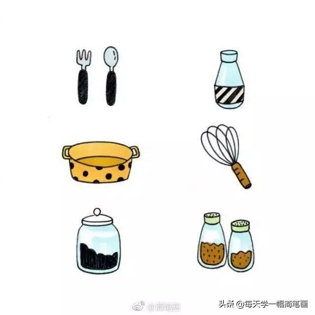 简笔画精品合集！一大波衣服类和厨具类简笔画大全-13.jpg