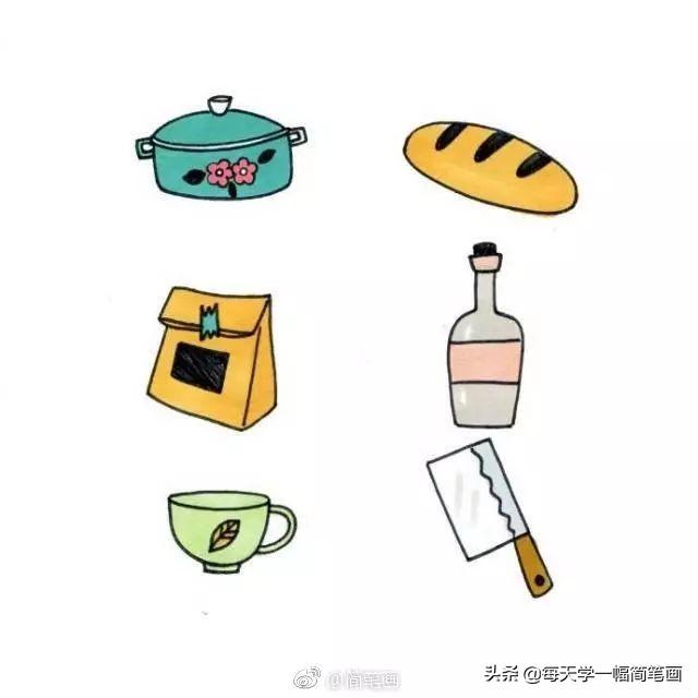 简笔画精品合集！一大波衣服类和厨具类简笔画大全-10.jpg