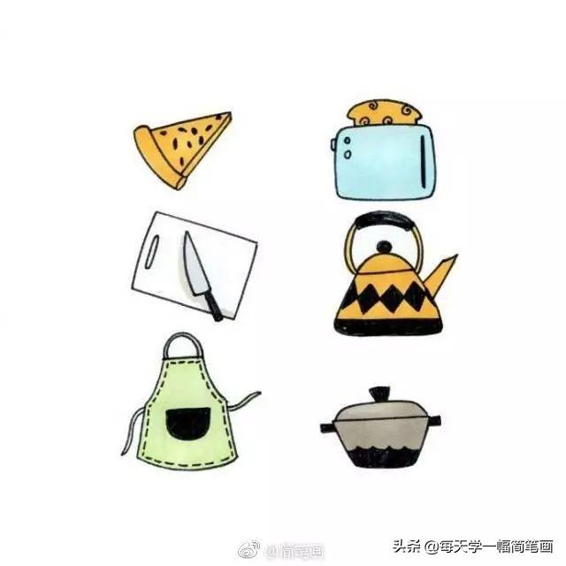 简笔画精品合集！一大波衣服类和厨具类简笔画大全-15.jpg