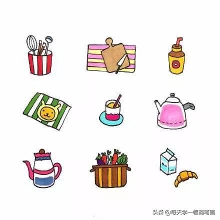 每天学一幅简笔画--生活系简笔画手帐小素材，拿走吧-5.jpg