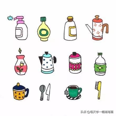 每天学一幅简笔画--生活系简笔画手帐小素材，拿走吧-6.jpg
