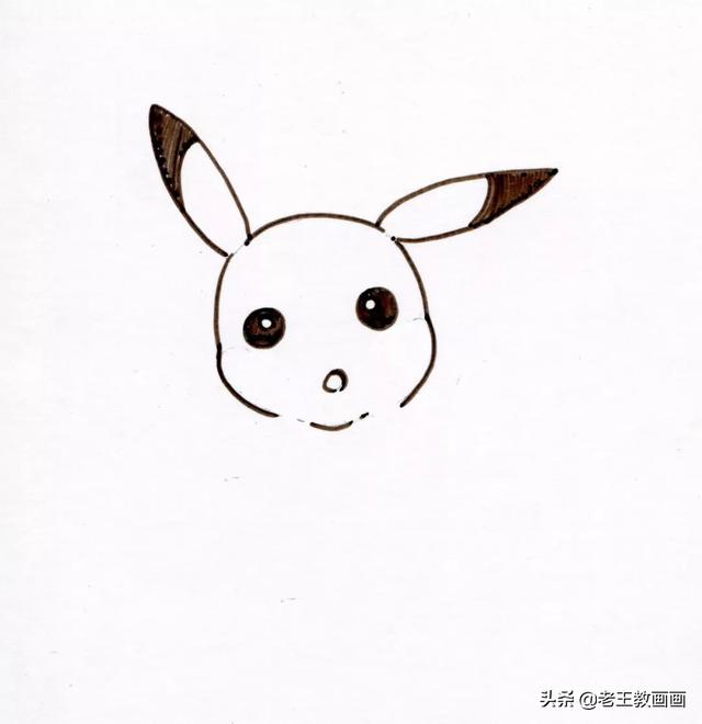 童年的记忆，皮卡丘简笔画，让孩子画一画-7.jpg