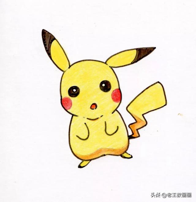 童年的记忆，皮卡丘简笔画，让孩子画一画-10.jpg