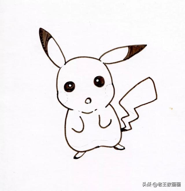童年的记忆，皮卡丘简笔画，让孩子画一画-9.jpg