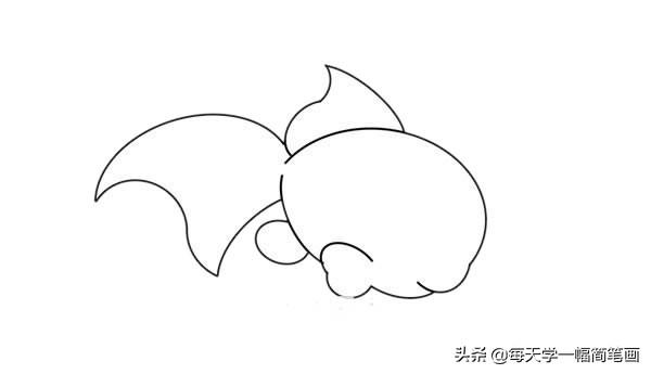 每天学一幅简笔画--可爱金鱼简笔画的画法步骤图教程-4.jpg