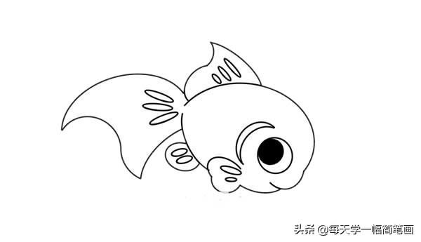 每天学一幅简笔画--可爱金鱼简笔画的画法步骤图教程-5.jpg