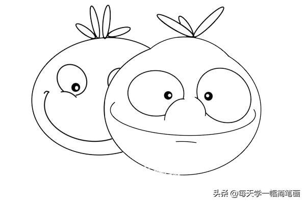 每天学一幅简笔画--卡通西红柿简笔画画法步骤图片-5.jpg