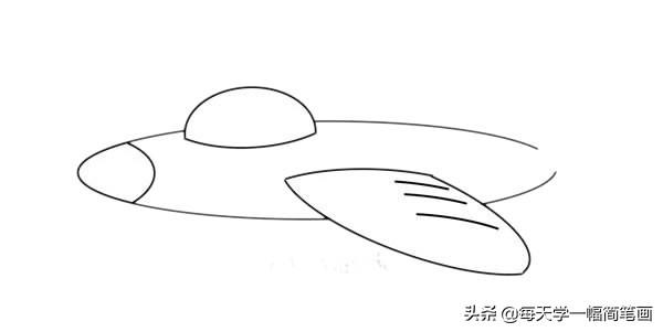 每天学一幅简笔画--卡通战斗机简笔画画法步骤图片教程-4.jpg