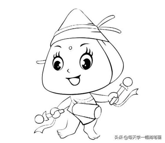 每天学一幅简笔画--粽子的画法简笔画大全-8.jpg