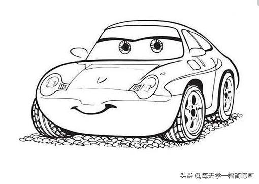 每天学一幅简笔画--各种各样的小汽车简笔画画法-4.jpg