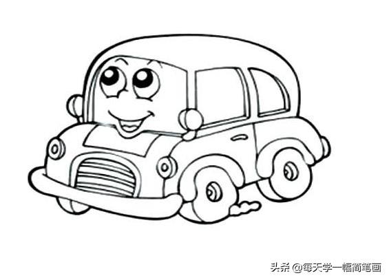 每天学一幅简笔画--各种各样的小汽车简笔画画法-10.jpg