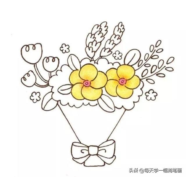 每天学一幅简笔画--手绘简笔画+彩铅上色，美得不要不要的-12.jpg