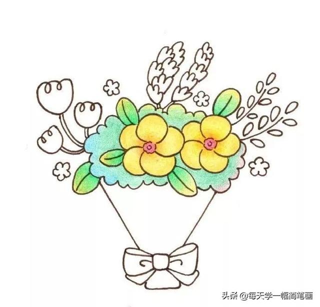 每天学一幅简笔画--手绘简笔画+彩铅上色，美得不要不要的-14.jpg