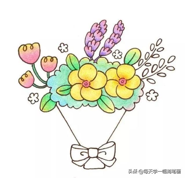 每天学一幅简笔画--手绘简笔画+彩铅上色，美得不要不要的-16.jpg