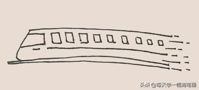 每天学一幅简笔画--火车简笔画的画法步骤图解教程-6.jpg