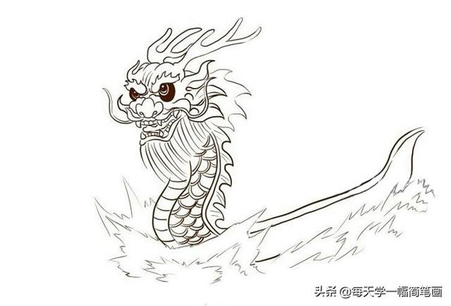 每天学一幅简笔画--端午节划龙舟简笔画画法步骤图解-6.jpg