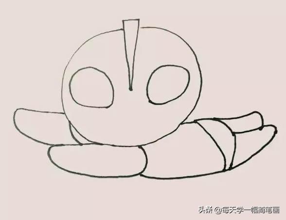 每天学一幅简笔画--奥特曼简笔画步骤画法教程-6.jpg