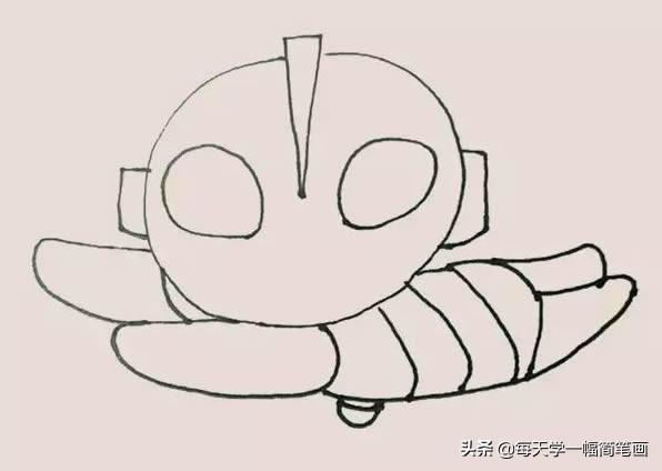 每天学一幅简笔画--奥特曼简笔画步骤画法教程-8.jpg