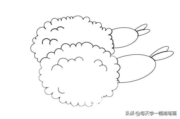 每天学一幅简笔画--炸虾球简笔画画法步骤图片教程-6.jpg