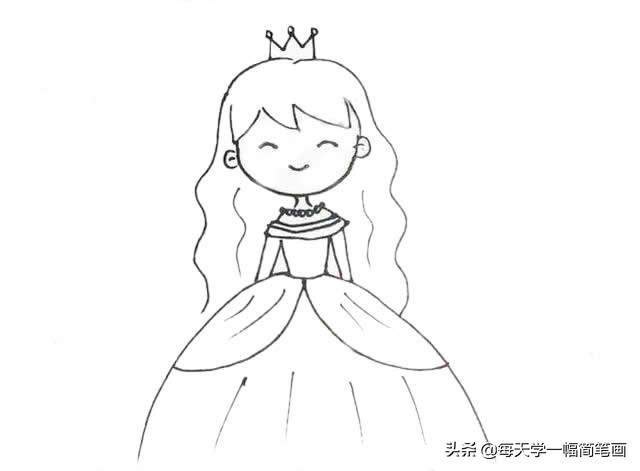 每天学一幅简笔画--可爱的小公主简笔画-5.jpg