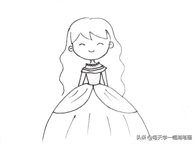每天学一幅简笔画--可爱的小公主简笔画-4.jpg