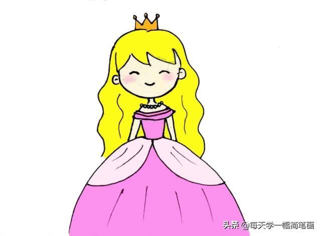 每天学一幅简笔画--可爱的小公主简笔画-6.jpg