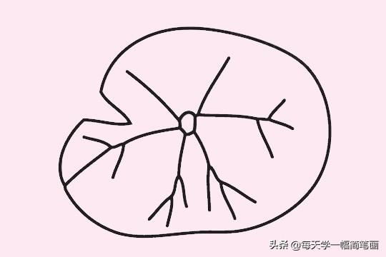 每天学一幅简笔画--荷叶简笔画画法步骤图片大全-8.jpg