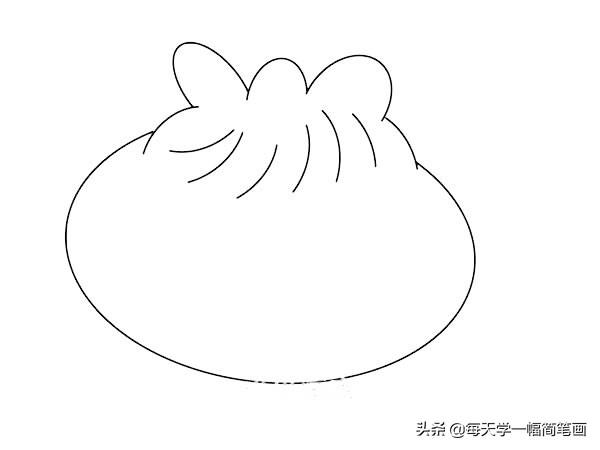 每天学一幅简笔画--卡通包子简笔画的画法步骤图解教程-4.jpg
