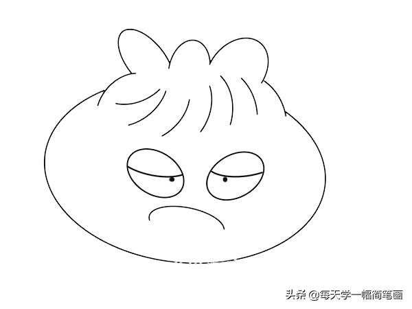 每天学一幅简笔画--卡通包子简笔画的画法步骤图解教程-5.jpg