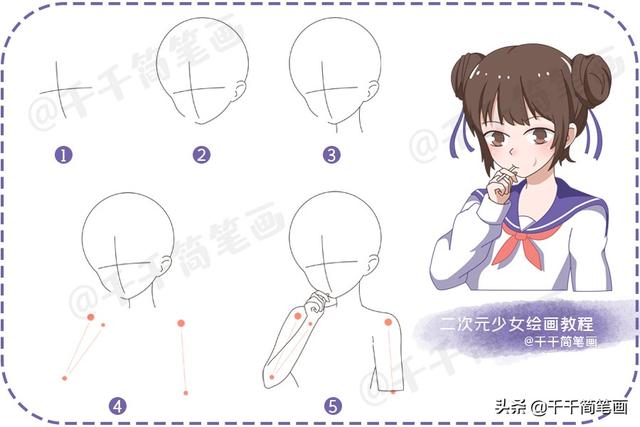 超简单的漫画头像简笔画教程，步骤超详细，一起来临摹学习吧-8.jpg