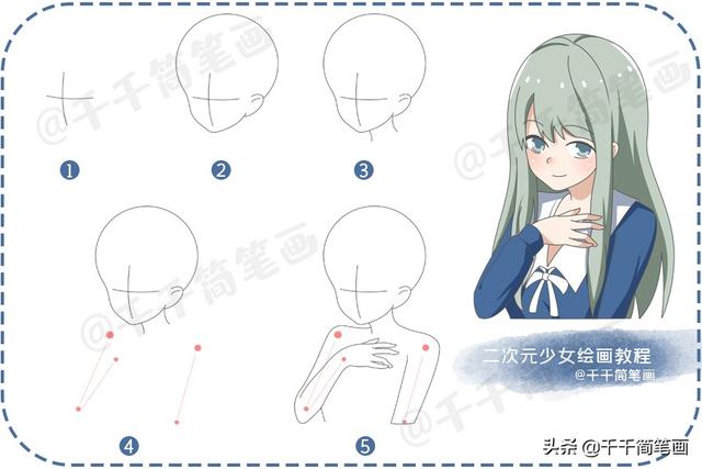 超简单的漫画头像简笔画教程，步骤超详细，一起来临摹学习吧-9.jpg