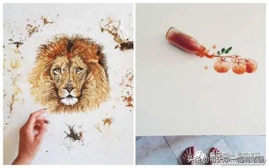 每天学一幅简笔画--她用洒了的食物作画玩出了花-5.jpg