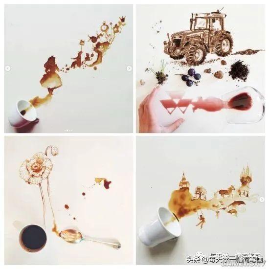 每天学一幅简笔画--她用洒了的食物作画玩出了花-12.jpg