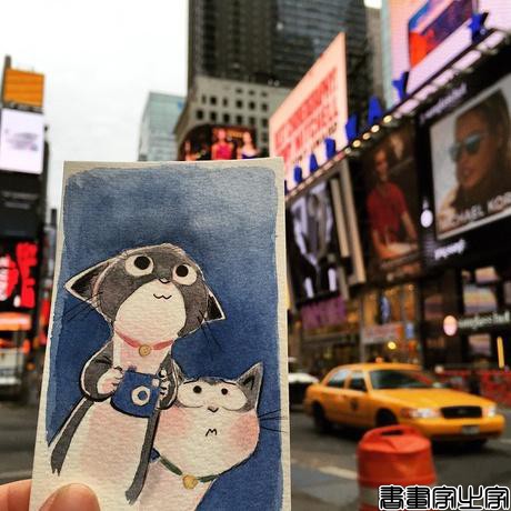 简笔画 | 戏很多的猫猫~旅行时候的创意画好有趣呀-4.jpg