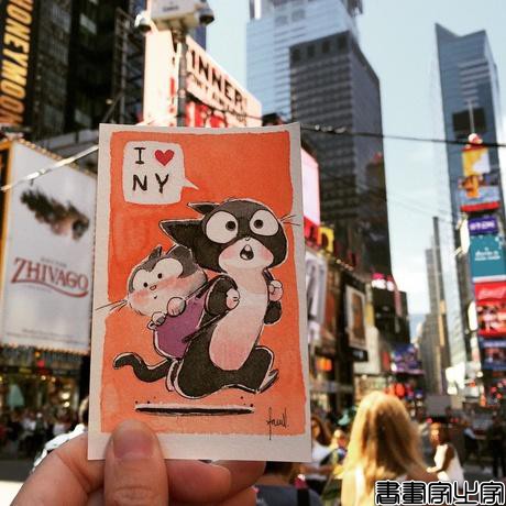 简笔画 | 戏很多的猫猫~旅行时候的创意画好有趣呀-5.jpg