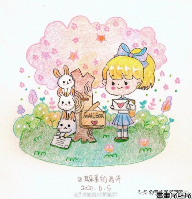 简单漂亮的人物场景系列简笔画-6.jpg