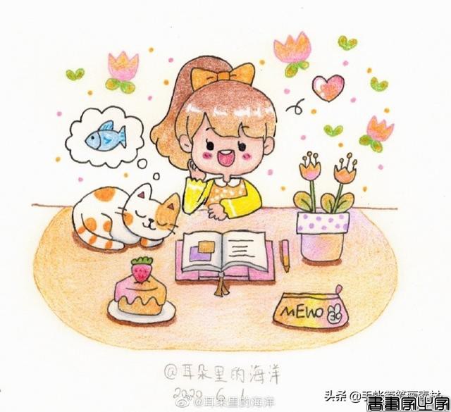 简单漂亮的人物场景系列简笔画-8.jpg