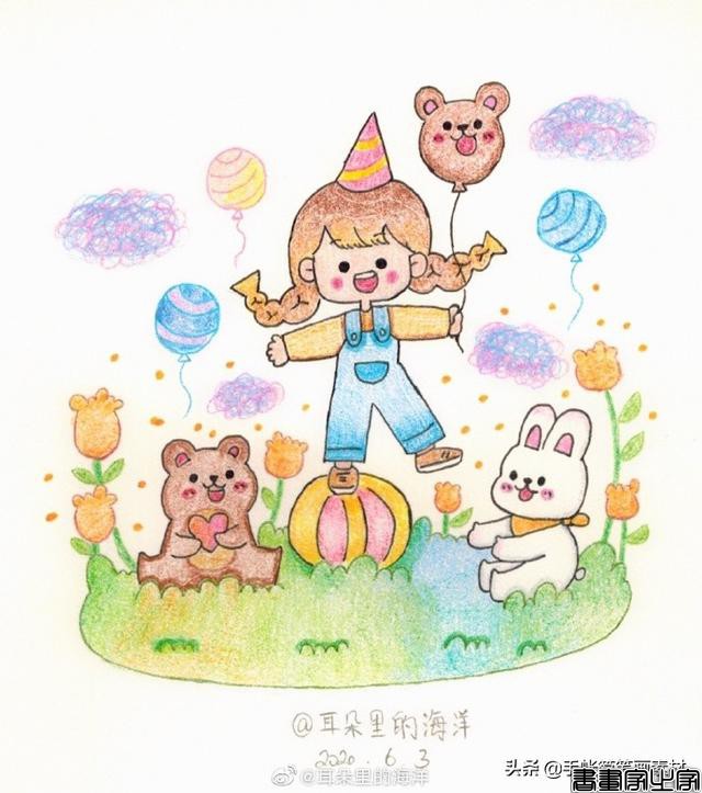 简单漂亮的人物场景系列简笔画-7.jpg